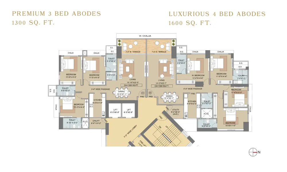 3bhk floor plan